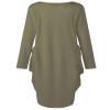 WbJetr Women Afro Cute Graphic Print Long Sleeve Casual Tunic Dress with Big Pocket Green view 2