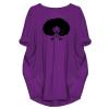 WbJetr Women Afro Cute Graphic Print Long Sleeve Casual Tunic Dress with Big Pocket Purple view 1