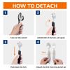 HIKENTURE Camping Utensils with Case 4-in-1 Folding Flatware Stainless Steel Fork Knife Spoon Bottle Opener Travel Cutlery Hobo Multitool Set(Black 2 Pack) view 2