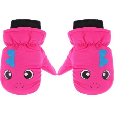 Boao Kids Snow Ski Mittens Winter Gloves Warm Waterproof Mittens Gloves for Girls and Boys(for 1-3 Years Old,Goldfish,Rose Red)