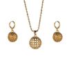 Bead Necklace Earrings for Women Round Ball Jewelry Sets African Arabia Nigeria Gifts view 1