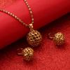Bead Necklace Earrings for Women Round Ball Jewelry Sets African Arabia Nigeria Gifts view 3