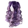 ANOGOL Hair Cap+Mix Purple Wig Lavender Violet Wigs with 2 Ponytails Long Violet Lavender Curly Ponytail Wig for Lolita Cosplay Halloween Women Costume Pigtails Party Wigs for Mardi Gras (Mix Purple) view 2