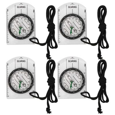 Alomejor 4pcs Orienteering Professional Map Reading Children Hiking Backpacking Survival Compass