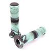 KHE Acme 2TONE BMX Grips 130mm with Flange Black Mint Green Turquoise slats MTB Scooter Pair view 1