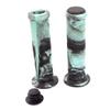 KHE Acme 2TONE BMX Grips 130mm with Flange Black Mint Green Turquoise slats MTB Scooter Pair view 3