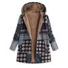 Andongnywell Womens Jackets Parka Boho Ethnic Print Vintage Fleece Lined Exotic Hooded Long Warm Padded Coats Plus Size (Black,X-Large)