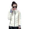 Andongnywell Women's Winter Parka Jacket Warm Stand Collar Cotton Quilted Down Coat Short Jacket Lightweight Coats (White,XX-Large)