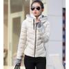 Andongnywell Women's Winter Parka Jacket Warm Stand Collar Cotton Quilted Down Coat Short Jacket Lightweight Coats (White,XX-Large) view 3