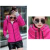 Andongnywell Women's Winter Parka Jacket Warm Stand Collar Cotton Quilted Down Coat Short Jacket Lightweight Coats (Hot Pink,Large) view 2