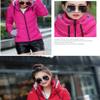 Andongnywell Women's Winter Parka Jacket Warm Stand Collar Cotton Quilted Down Coat Short Jacket Lightweight Coats (Hot Pink,Large) view 4