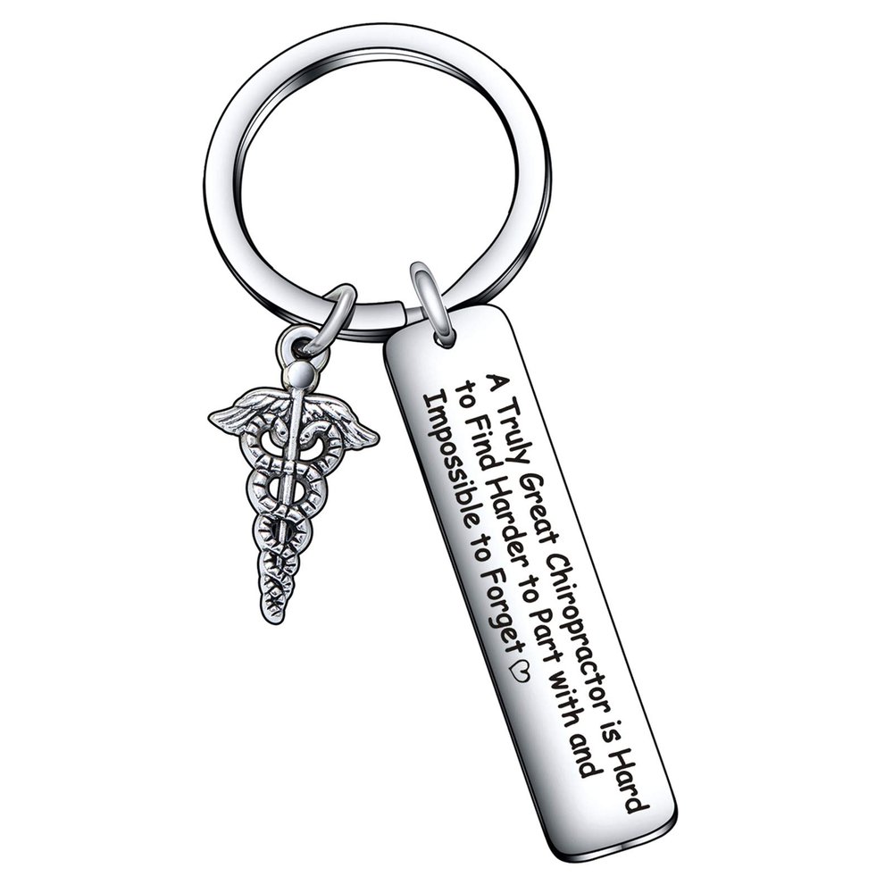 Chiropractor Appreciation Jewelry Chiropractor Retirement Gift Chiropractor Graduation Keychain Therapist Keychain Chiropractor Going Away Gift Great Chiropractor Keychain