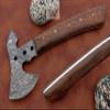 FB LEATHER CRAFTS Tactical Combat Custom Made Damascus Steel Hunting Axe/Throwing Hatchets Smart Axe FBA-0020 / Camping & Hiking/Compact Axe/Gift for him (Natural Snack Wood) view 1