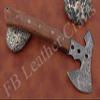 FB LEATHER CRAFTS Tactical Combat Custom Made Damascus Steel Hunting Axe/Throwing Hatchets Smart Axe FBA-0020 / Camping & Hiking/Compact Axe/Gift for him (Natural Snack Wood) view 4