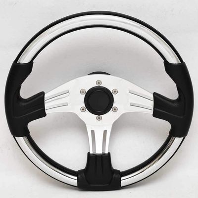 Uflex Boat Steering Wheel 64643G | Vivara 13 3/4 Inch Black Chrome