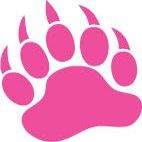 Decaltor Pink Grizzly Bear PAW Print 3.5" Vinyl Decal -Funny Laptop, Phone, Tablet Vinyl Decal Sticker,Bumper Sticker Laptop, Ipad, Window, Wall, Car, Truck, Motorcycle