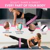 3DActive Fabric Resistance Bands for Legs & Butt. Wide Non-Slip Hip Band Set for Home & Gym Workouts. Exercise Guide & Carry Bag Included - Purple, Pink, Green. view 4