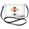 Littlearth NCAA Iowa State Cyclones Clear Envelope Purse with Black Fashion Strap, Team Color, 10" x 6.5" x 0.5" view 1