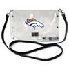 Littlearth NFL Denver Broncos Clear Envelope Purse with Black Fashion Strap, Team Color, 10" x 6.5" x 0.5" view 1