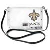 Littlearth New Orleans Saints NFL Clear Envelope Purse with Black Fashion Strap view 1