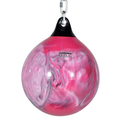 Aqua Training 120 lb. Punching Bag, 18" Water Filled Teardrop Shape for Boxers of All Skill Levels, Vinyl Construction, Ceiling Mount or Stand Compatible, UV Resistant, Power Punch Pink  2020136366
