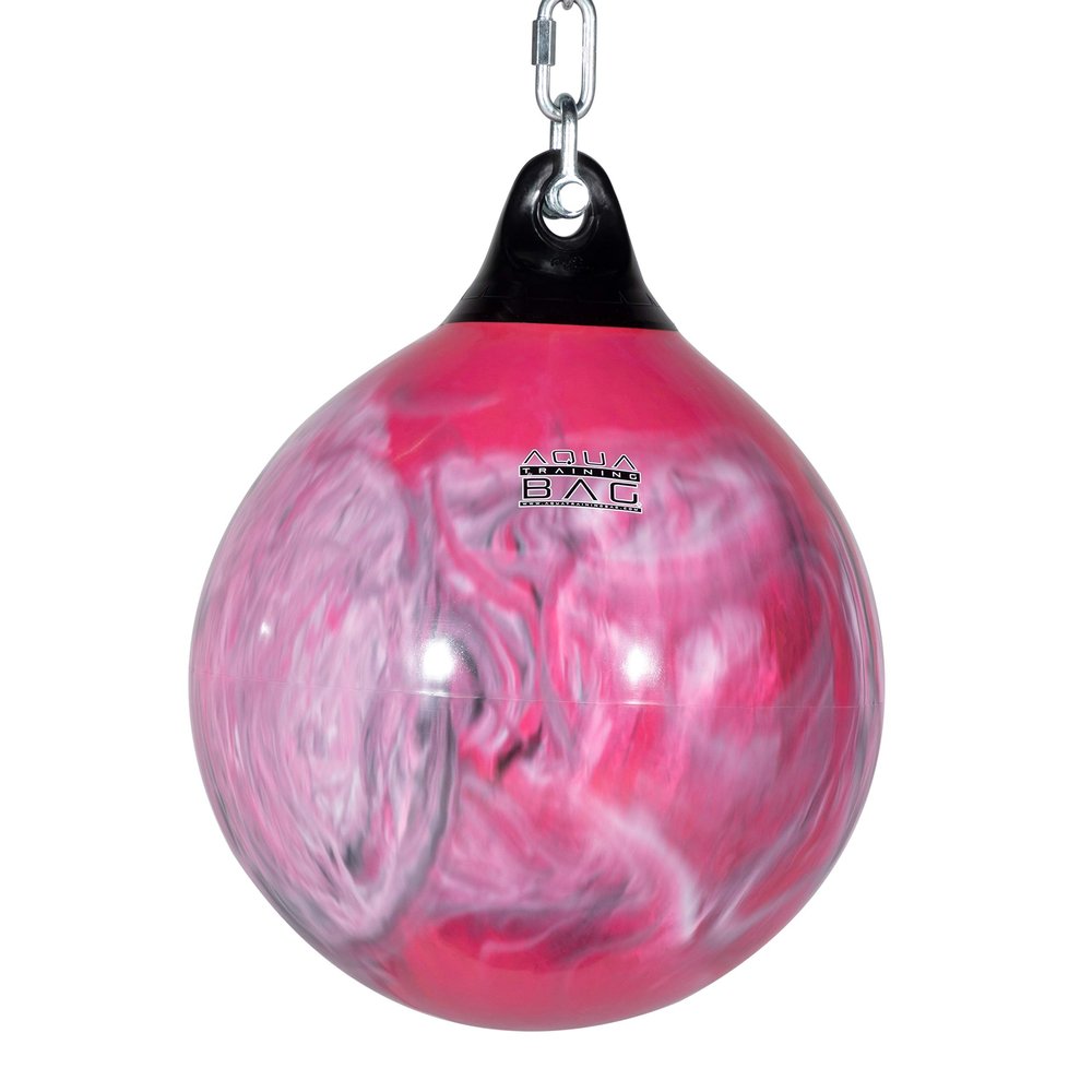 Aqua Training 120 lb. Punching Bag, 18" Water Filled Teardrop Shape for Boxers of All Skill Levels, Vinyl Construction, Ceiling Mount or Stand Compatible, UV Resistant, Power Punch Pink 2020136366