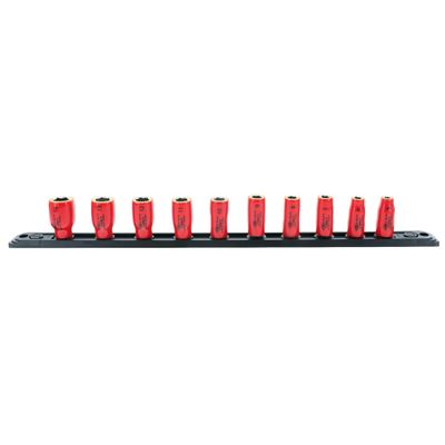 10 PC INSUL SOCKETS 1/4 DRIVE
