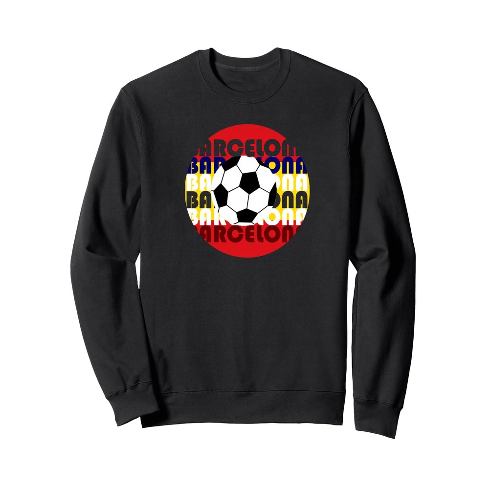 Barcelona Spain Soccer Version 4.4: Big Bauhaus Baller Sweatshirt
