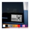 4th Infantry Patch in US Flag Vinyl Decal (White, 20" Wide) view 1