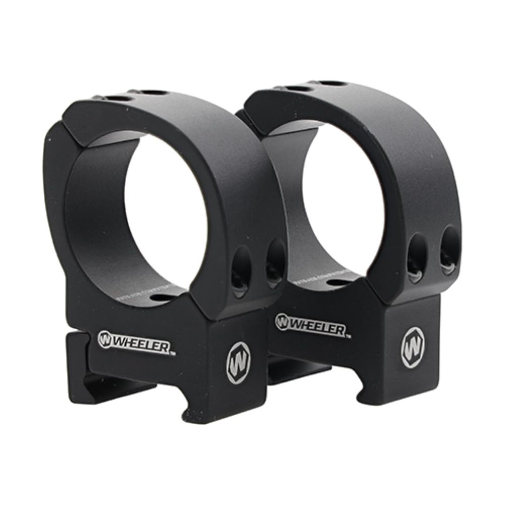 Wheeler Sporter Scope Rings with Interchangeable Base for Mounting Scopes on Picatinny and Weaver Rails