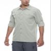 Little Donkey Andy Men's Stretch Quick Dry Water Resistant Outdoor Shirts UPF50+ for Hiking, Travel, Camping Light Gray Size 3XL view 1