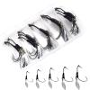 15pcs/Set Weighted Twistlock Hooks with Centering Pin,Silver/Gold Spin Saltwater Worm Hooks Size 0.07-0.25oz (Black Weight+Silver Spin) view 1