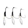 15pcs/Set Weighted Twistlock Hooks with Centering Pin,Silver/Gold Spin Saltwater Worm Hooks Size 0.07-0.25oz (Black Weight+Silver Spin) view 2