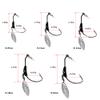 15pcs/Set Weighted Twistlock Hooks with Centering Pin,Silver/Gold Spin Saltwater Worm Hooks Size 0.07-0.25oz (Black Weight+Silver Spin) view 4