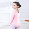 Aoylisey Girls' Team Basic Long Sleeve Leotard Gymnastics Ballet Dance Bodysuits for Kids (PInk 2, XS) view 4