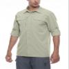 Little Donkey Andy Men's Stretch Quick Dry Water Resistant Outdoor Shirts UPF50+ for Hiking, Travel, Camping Khaki Size 3XL view 1