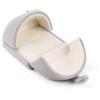 Rolin Roly Ring Box Velvet Gift Box Flocked Jewelry Displays Boxes Soft Wedding Box for Weddings Engagement Birthday and Anniversary Gray view 1