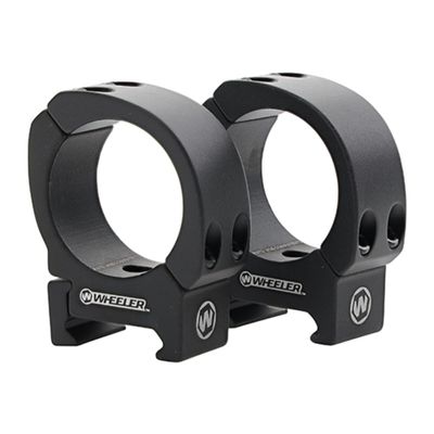 Wheeler Sporter Scope Rings with Interchangeable Base for Mounting Scopes on Picatinny and Weaver Rails