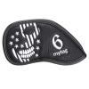 caiobob Mytag Golf Iron Head Cover Wedge Headcover Set Black Synthetic Leather Skull Skeleton Irons Protector (10pcs Iron Set(3,4,5,6,7,8,9,P,A,S)) view 3