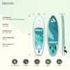 aleur 2020 Explorer Inflatable Stand Up Paddle Board Package W Premium SUP Accessories & Backpack, Non-Slip Deck, Leash, Paddle and Hand Pump | Elegant, Fun, Portable,Versatile (Lake Green) view 4
