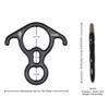 SOB Rescue Figure 8 Descender Belaying 40KN Bent Ear Belay Device Rock Climbing Rappelling Gear Aluminum Magnesium Alloy view 2