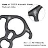 SOB Rescue Figure 8 Descender Belaying 40KN Bent Ear Belay Device Rock Climbing Rappelling Gear Aluminum Magnesium Alloy view 3