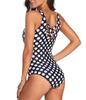 Athletic One Piece Bathing Suits High Waisted Womens Swimwear Ladies Swimsuits for Women Tummy Control Black-Point US 10-12 view 4