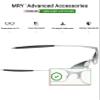 Mryok 2 Pair Replacement Earsocks Nosepiece for Oakley Square Wire 2(2014) - Gray & Black view 3