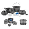 Bulin 13Pcs Camping Cookware Mess Kit, Nonstick Backpacking Cooking Set, Outdoor Cook Gear for Family Hiking, Picnic Lightweight Cookware Sets(Kettle, Pots, Frying Pan, BPA-Free Bowls, Plates, Spoon) view 1
