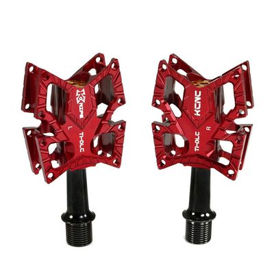 KCNC KNIFE Titanium Spindle Road Platform Pedals, Red, KPED01-TI-R, SK2173
