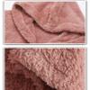 Andongnywell Women Oversized Sherpa Hoodie Fuzzy Fleece Jacket Single Row Buttons Outerwear Coat with Pockets (Pink,X-Large) view 3