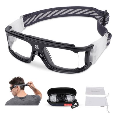 SooGree Sports Goggles for Basketball Soccer Football Protective Eyewear Goggles Eye Safety Glasses Anti Fog PC Lens for Men Adults (Black)
