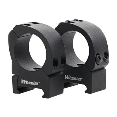 Wheeler Sporter Scope Rings with Interchangeable Base for Mounting Scopes on Picatinny and Weaver Rails