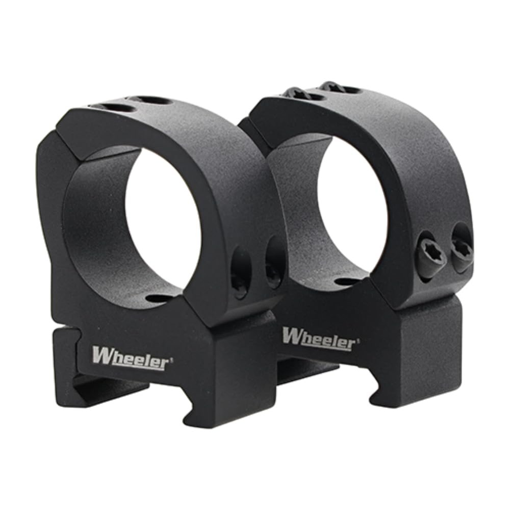 Wheeler Sporter Scope Rings with Interchangeable Base for Mounting Scopes on Picatinny and Weaver Rails